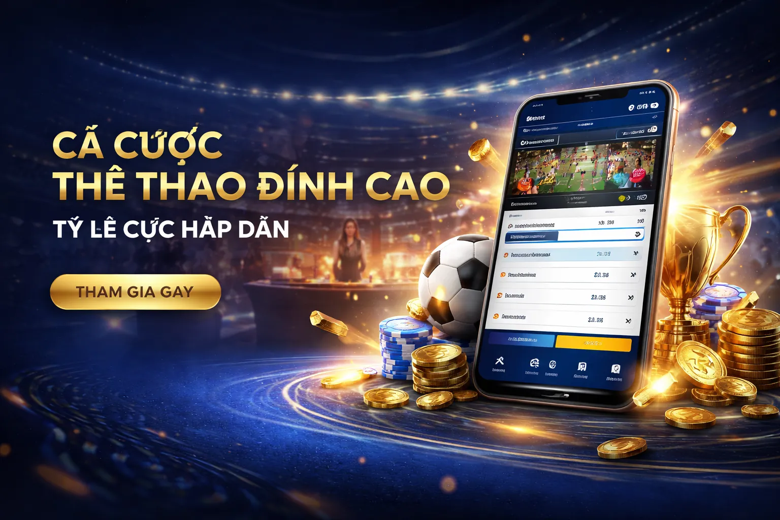 Sân vận động với không khí cá cược thể thao sôi động của mcw77 com